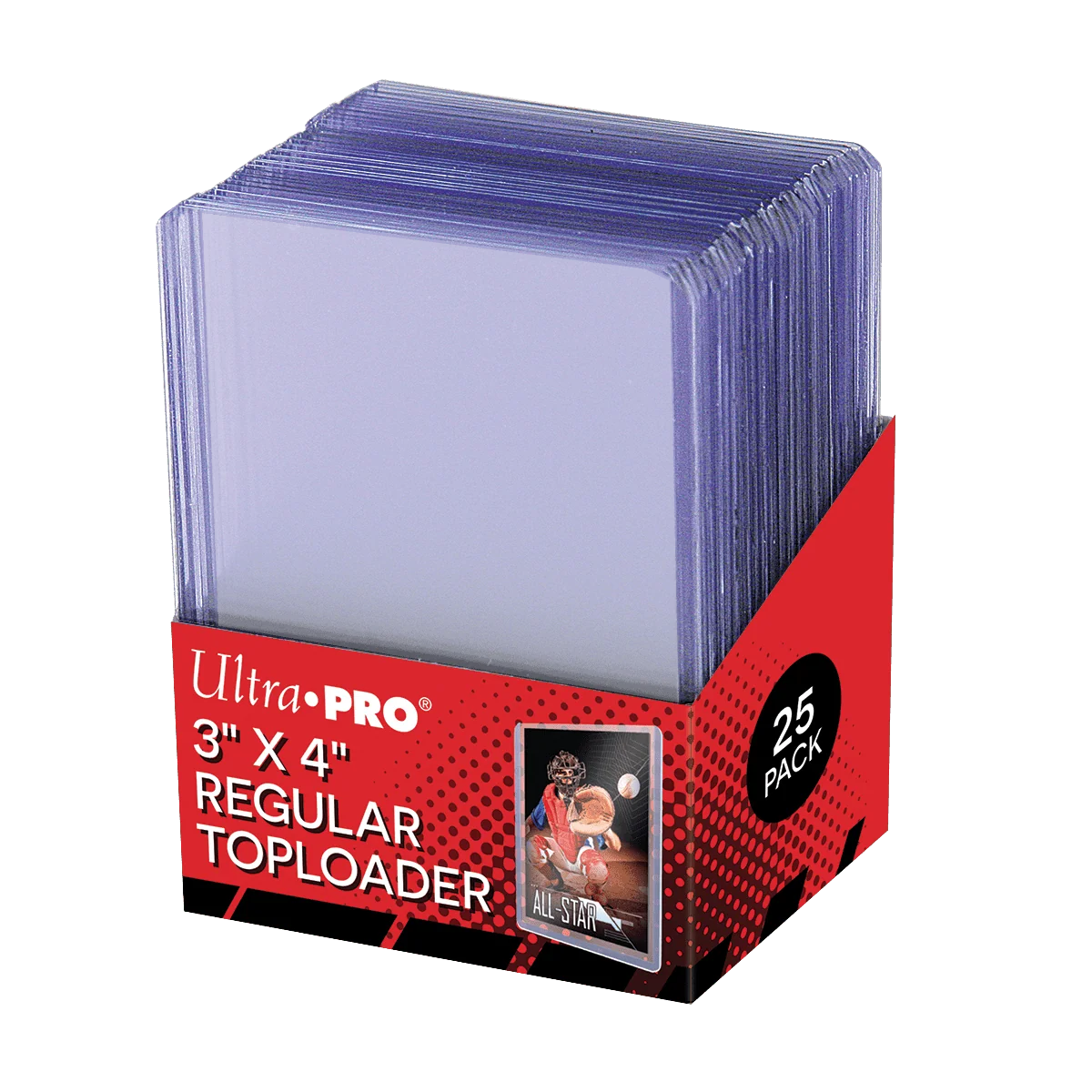 TCG - 81222 - 25 TOPLOADER 3" X 4" - CLEAR REGULAR