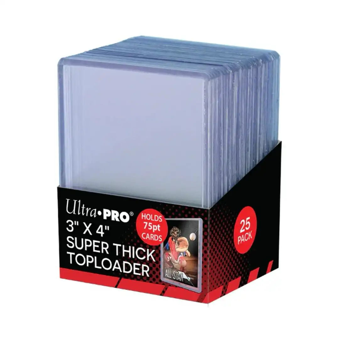 TCG - 81347 - 25 TOPLOADER 3" X 4" - THICK 75PT
