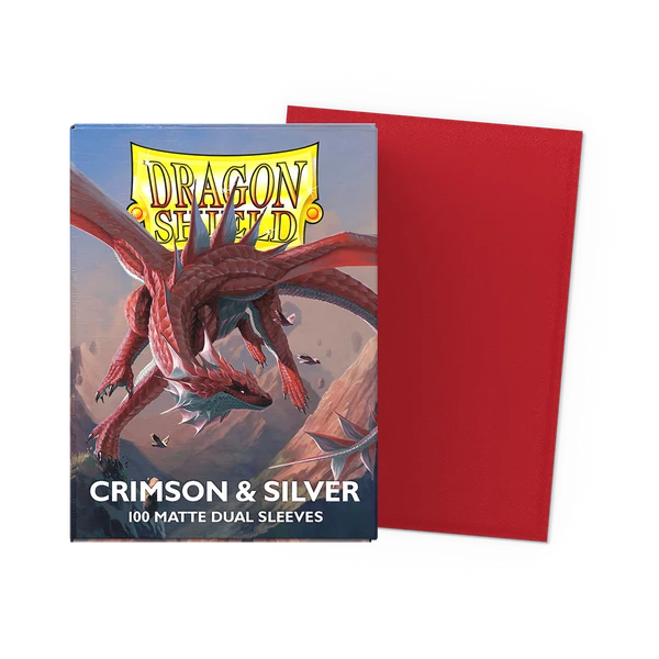 TCG - DRAGON SHIELD DUAL MATTE - 100 STANDARD SLEEVES - CRIMSON