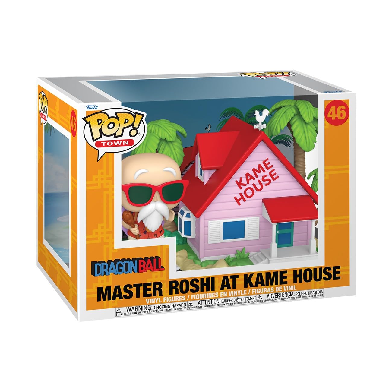 FUNKO POP TOWN - DRAGON BALL VINYL FIGURE 46 KAME HOUSE W/MASTER ROSHI