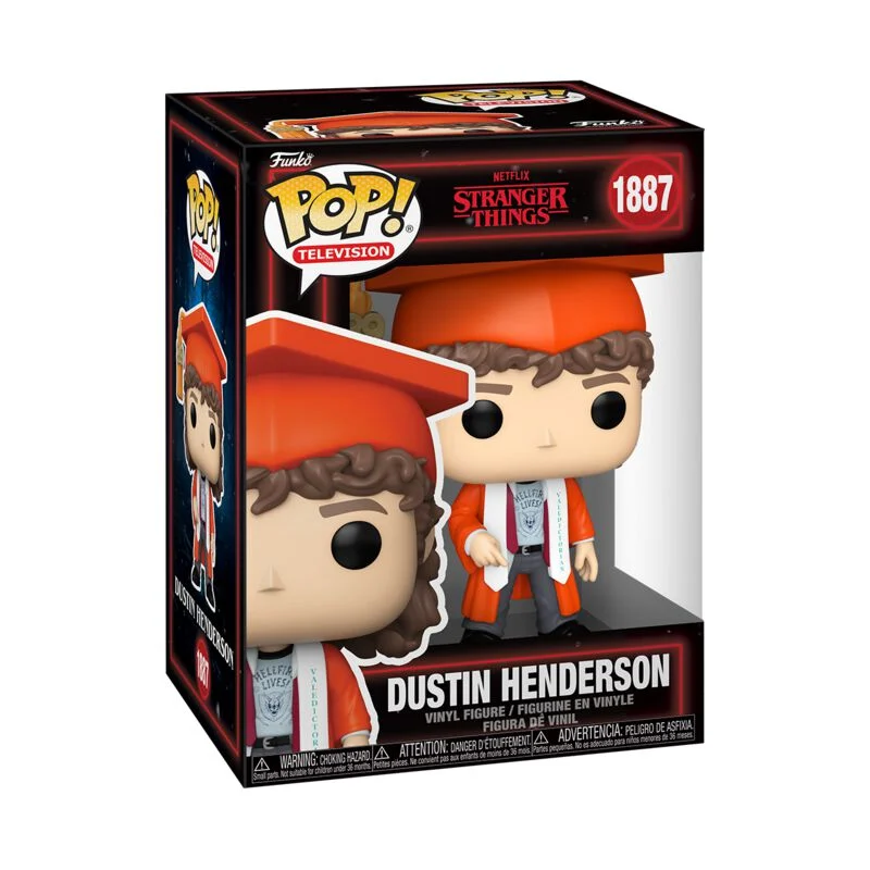 FUNKO POP - STRANGER THINGS S5 S4 VINYL FIGURE 1887 DUSTIN HENDERSON 9CM