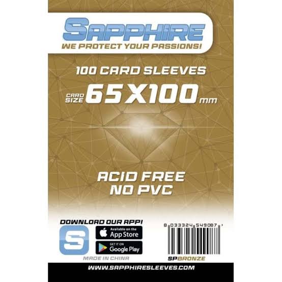 TCG - SAPPHIRE BRONZE - 100 BUSTE PROTETTIVE 65X100MM