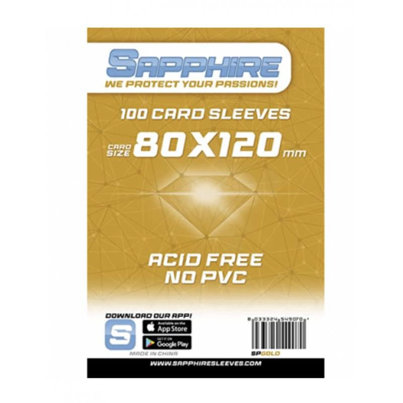 TCG - SAPPHIRE GOLD - 100 BUSTE PROTETTIVE 80X120MM