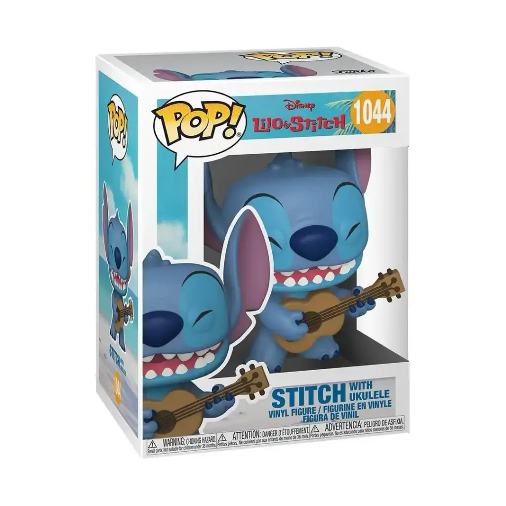 FUNKO POP - DISNEY: LILO & STITCH VINYL FIGURE 1044 STITCH W/ UKULELE (PRL) 9CM FUNSIDE 20 EXCL